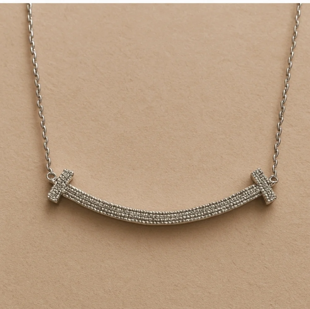 MOISSANITE Sterling Set Silver Necklace & EARRINGS